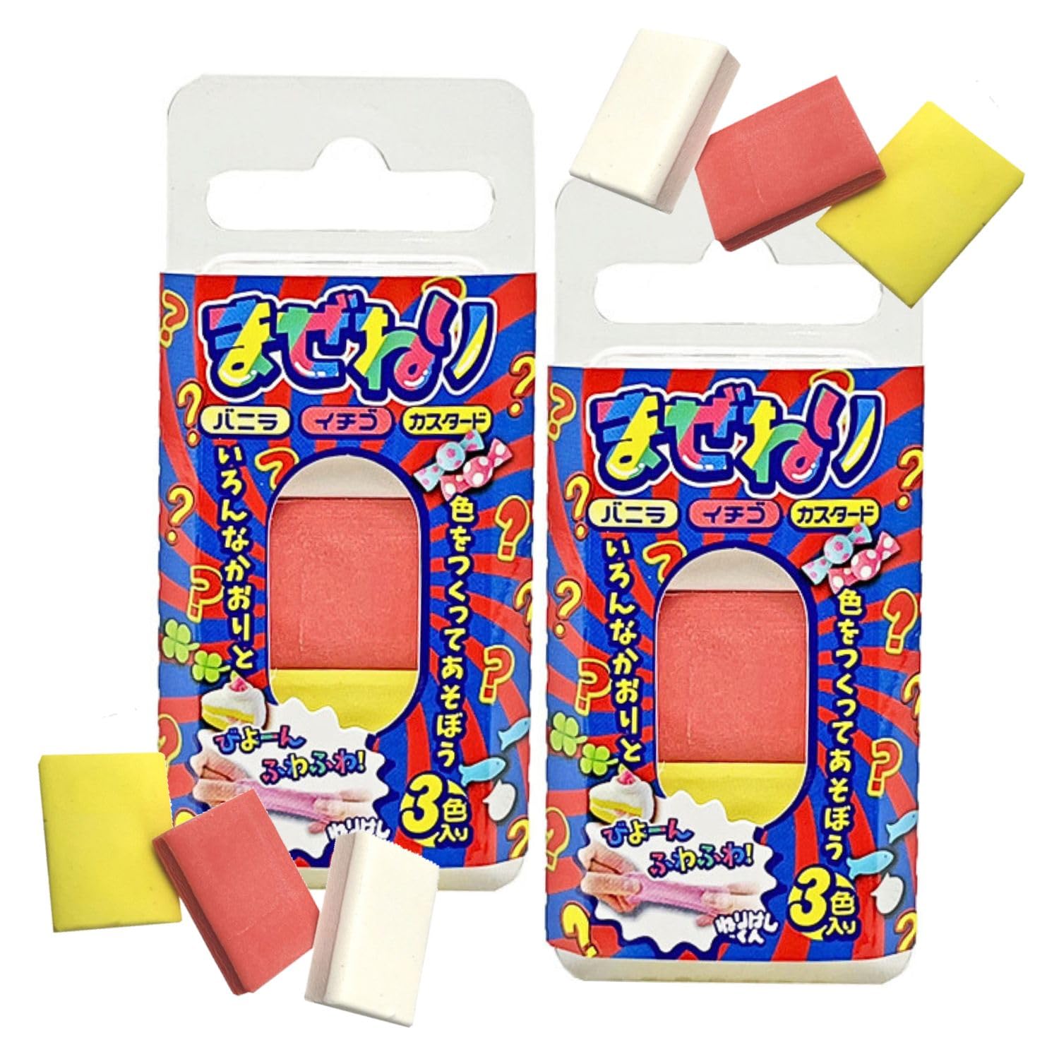 Amazon | 混ぜて遊べる！ねりけし 香り付き 3色入り × 2個セット 練り